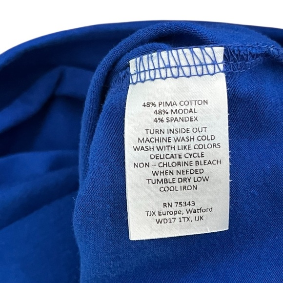 Willi Smith Women’s XL Blue Boat Neck 3/4 length sleeve Shirt - Picture 7 of 7